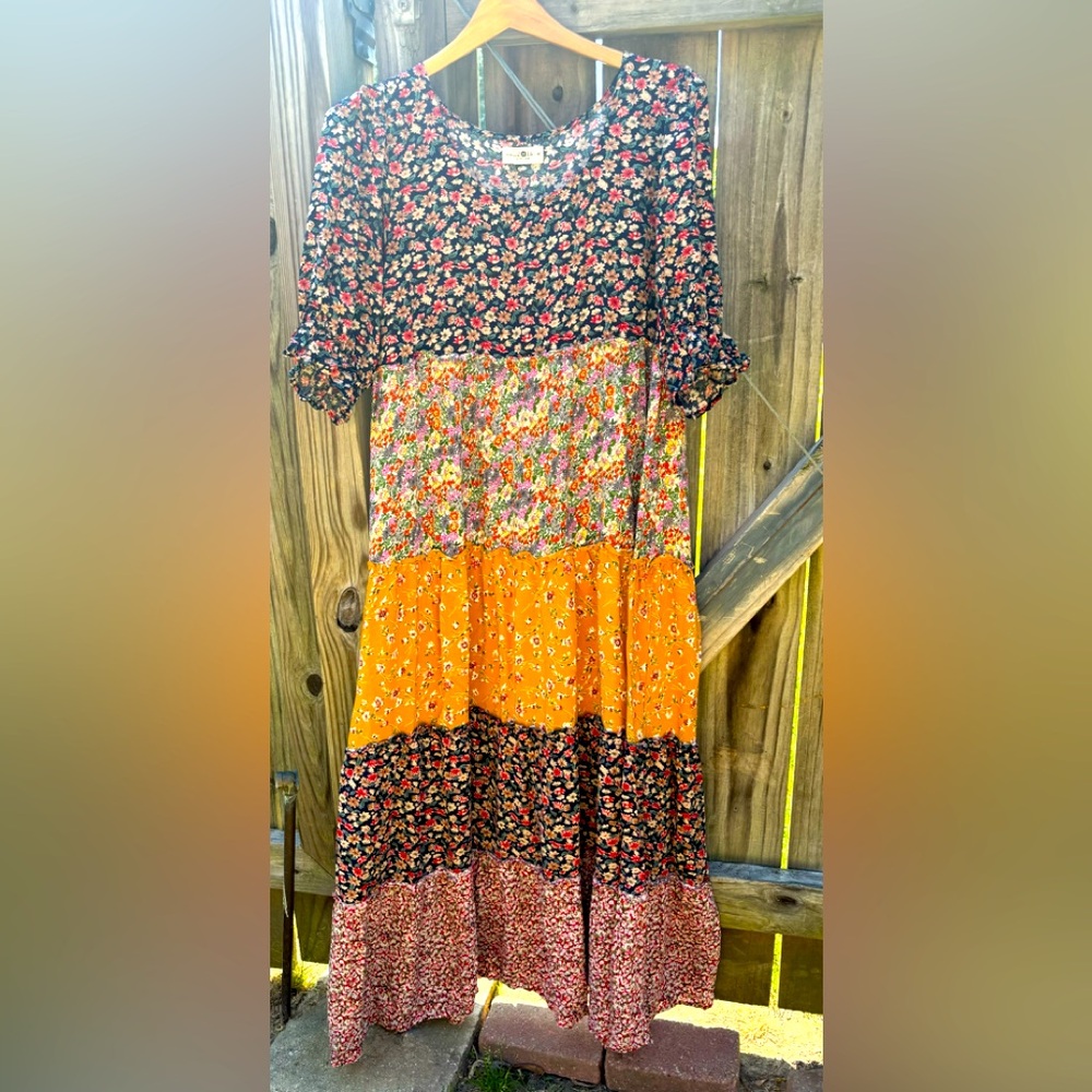 Natural Life Collette Tiered Maxi Dress
